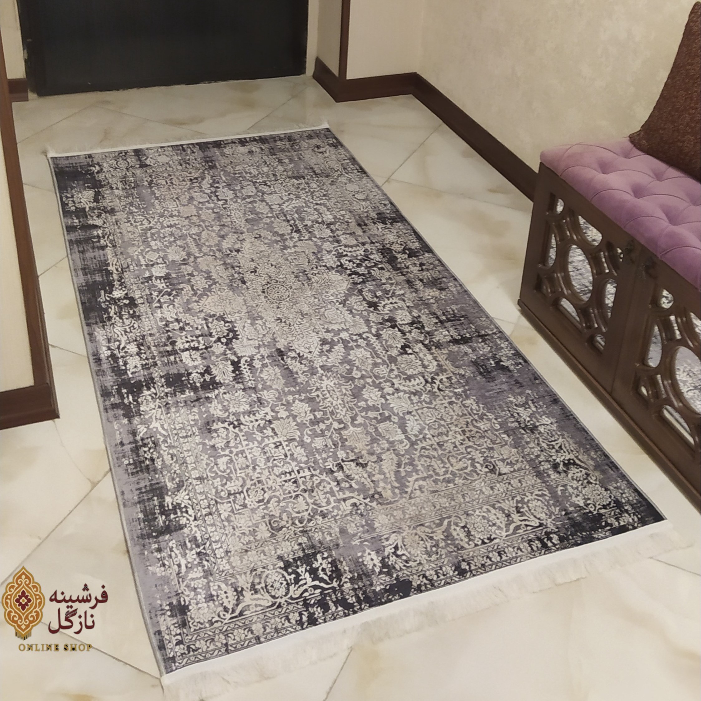 فرش مخمل مدرن استُپ دار (ابعاد سفارشی) تولید میشه(پس کرایه)
