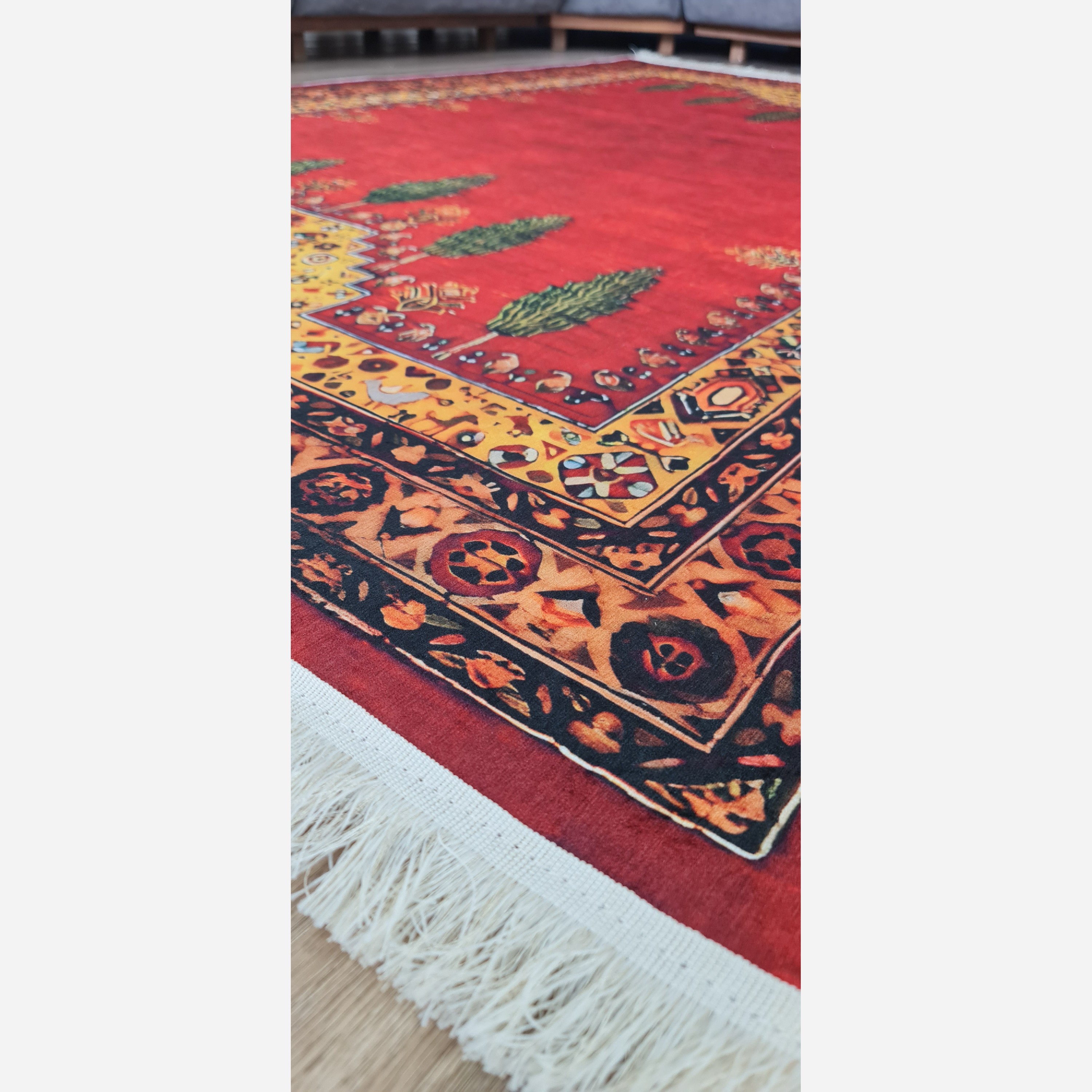 فرش رویه مخمل طرح سنتی استُپ دار (ابعاد سفارشی) تولید میشه(پس کرایه)