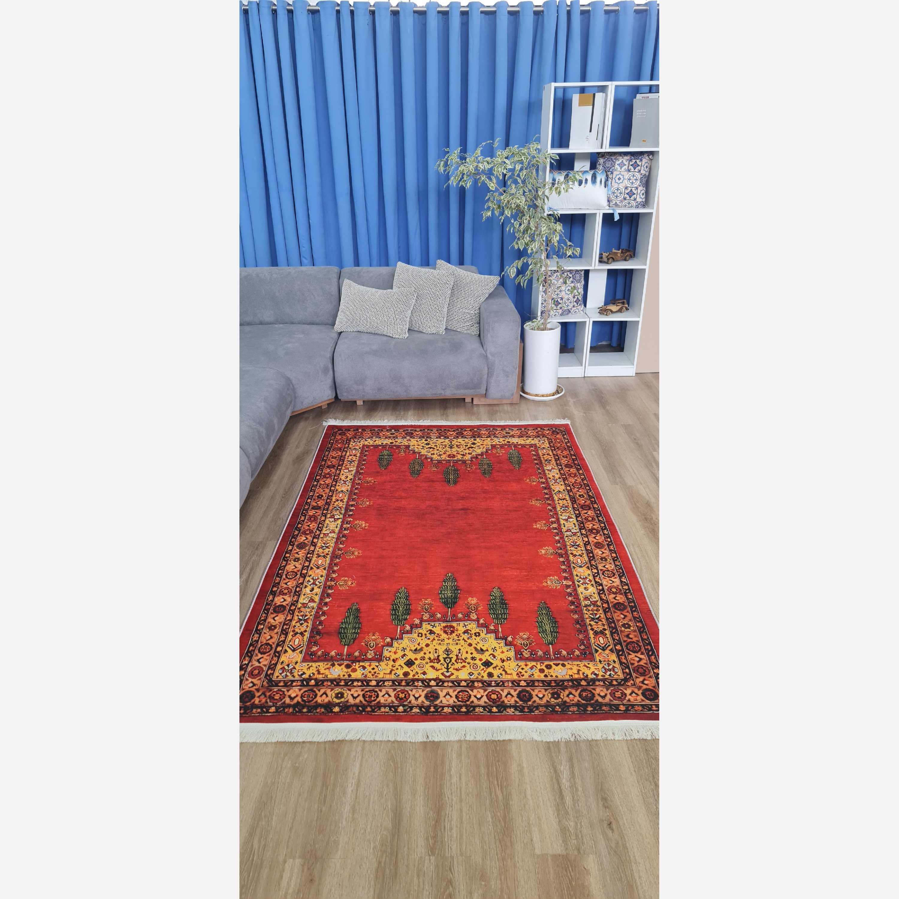 فرش رویه مخمل طرح سنتی استُپ دار (ابعاد سفارشی) تولید میشه(پس کرایه)