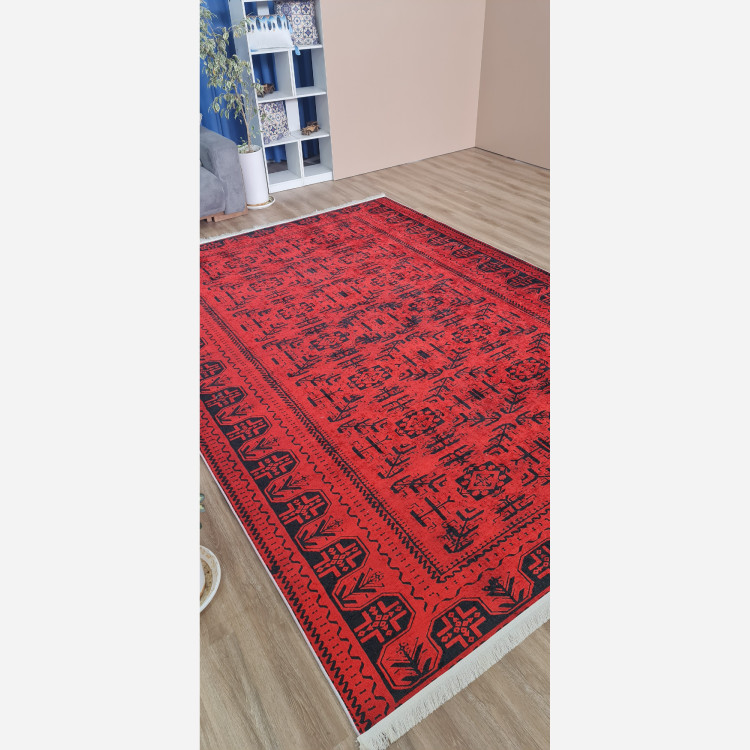 خرید فرشینه قرمز مخمل مدرن استُپ دار (ابعاد سفارشی) u452تولید میشه(پس کرایه)