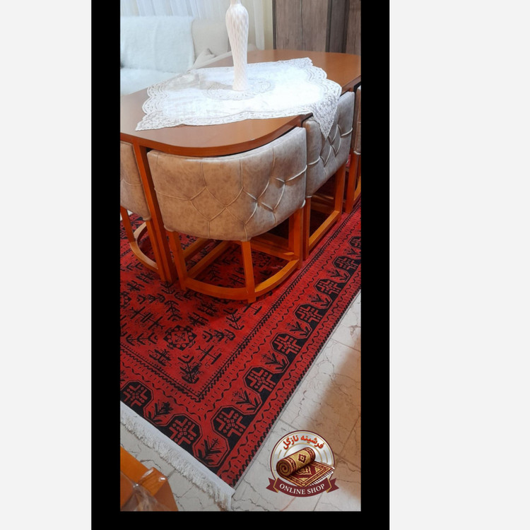 خرید فرشینه قرمز مخمل مدرن استُپ دار (ابعاد سفارشی) u452تولید میشه(پس کرایه)