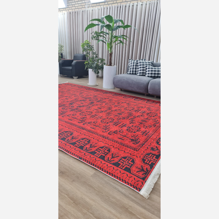 خرید فرشینه قرمز مخمل مدرن استُپ دار (ابعاد سفارشی) u452تولید میشه(پس کرایه)