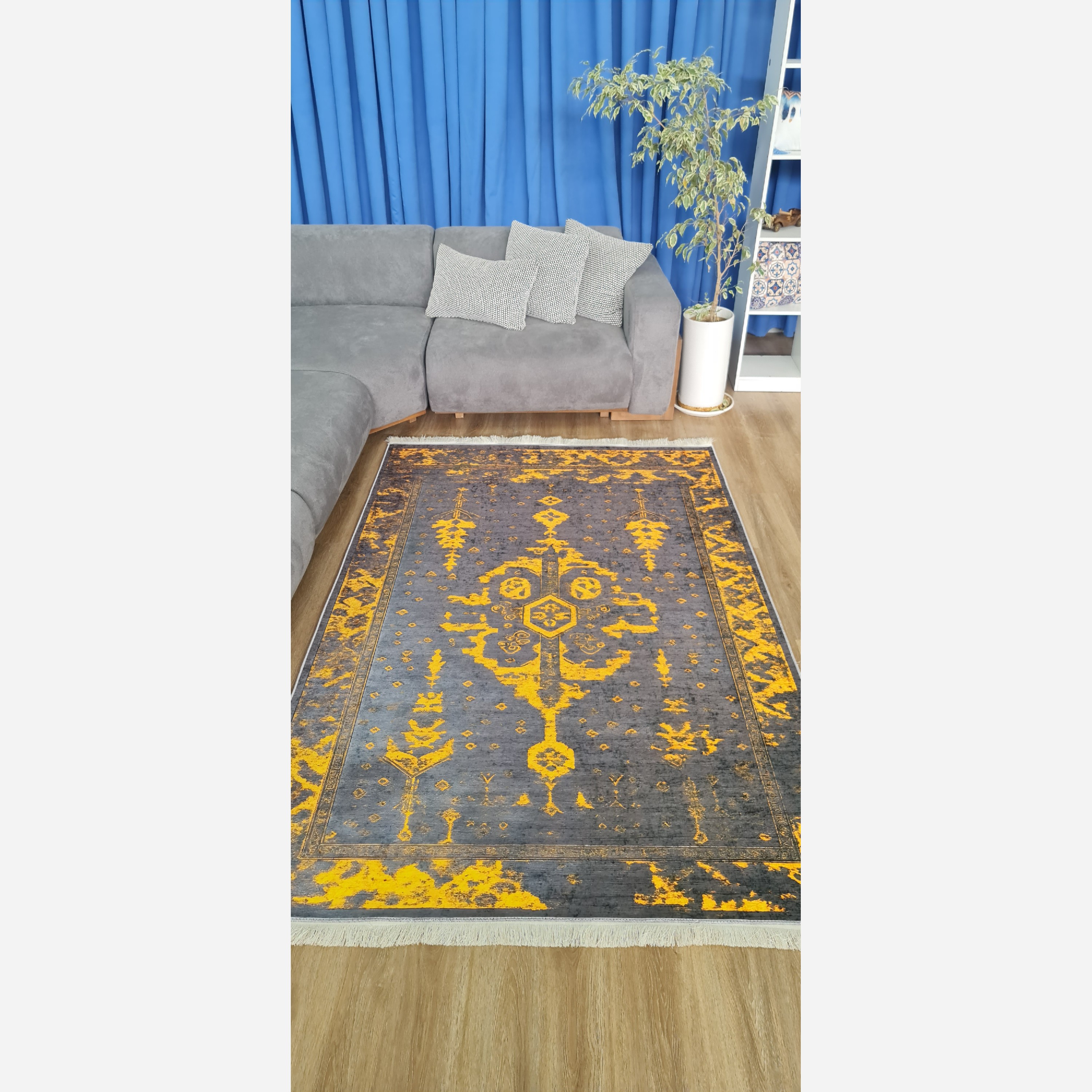 فرش وینتیج مخمل مدرن استُپ دار (ابعاد سفارشی) تولید میشه(پس کرایه)