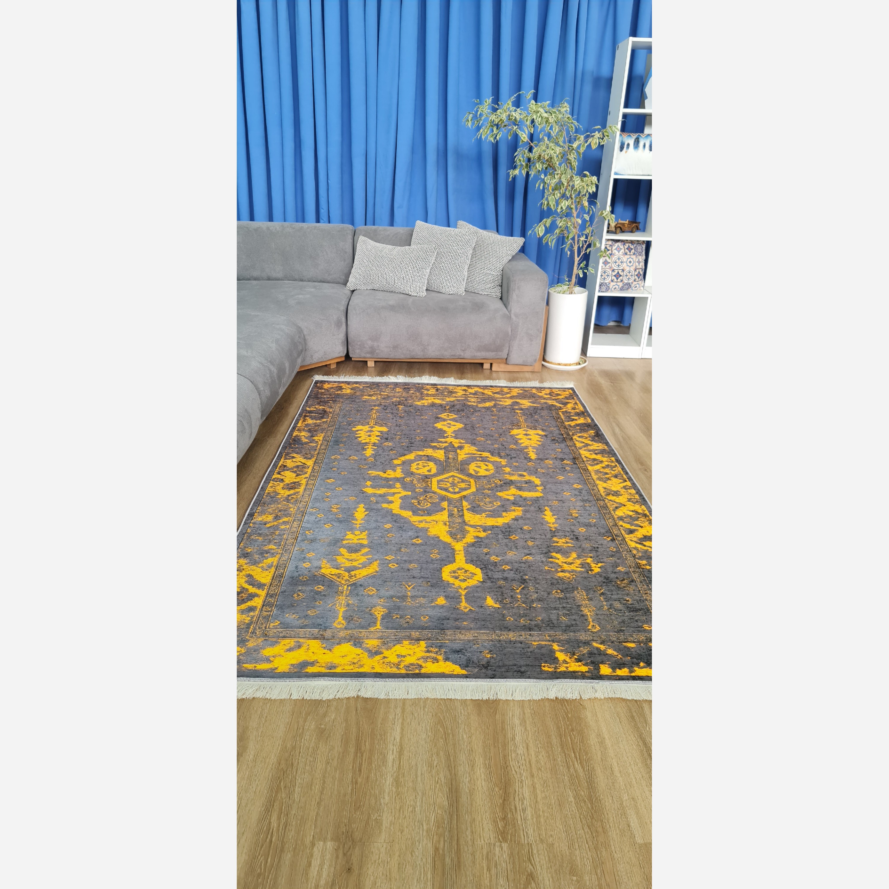 فرش وینتیج مخمل مدرن استُپ دار (ابعاد سفارشی) تولید میشه(پس کرایه)