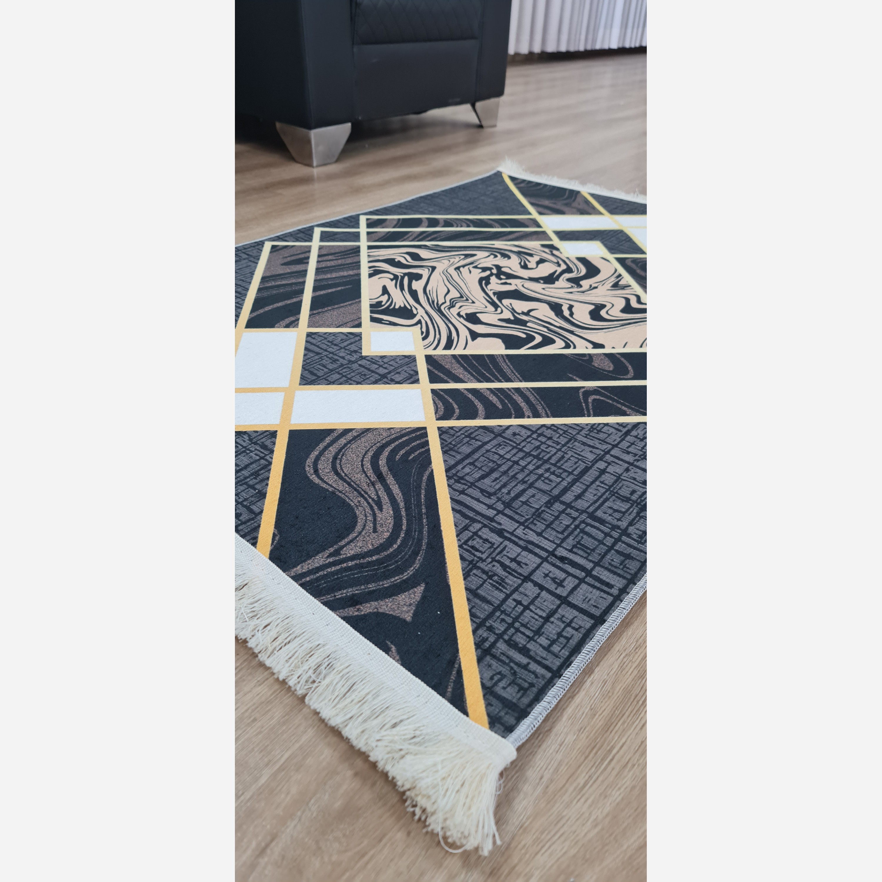فرشینه مخمل مدرن استُپ دار (ابعاد سفارشی) (پس کرایه)