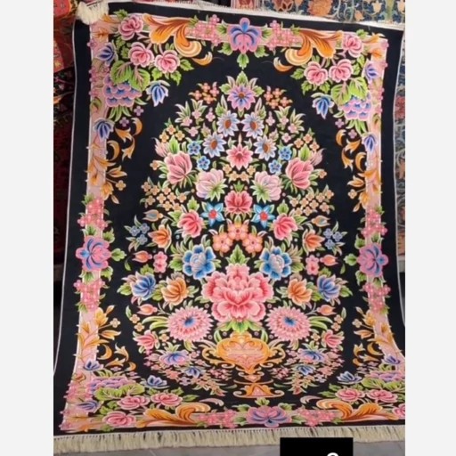 فرش مخمل مدرن طرح ابریشمی استُپ دار (ابعاد سفارشی) a007 (پس کرایه)