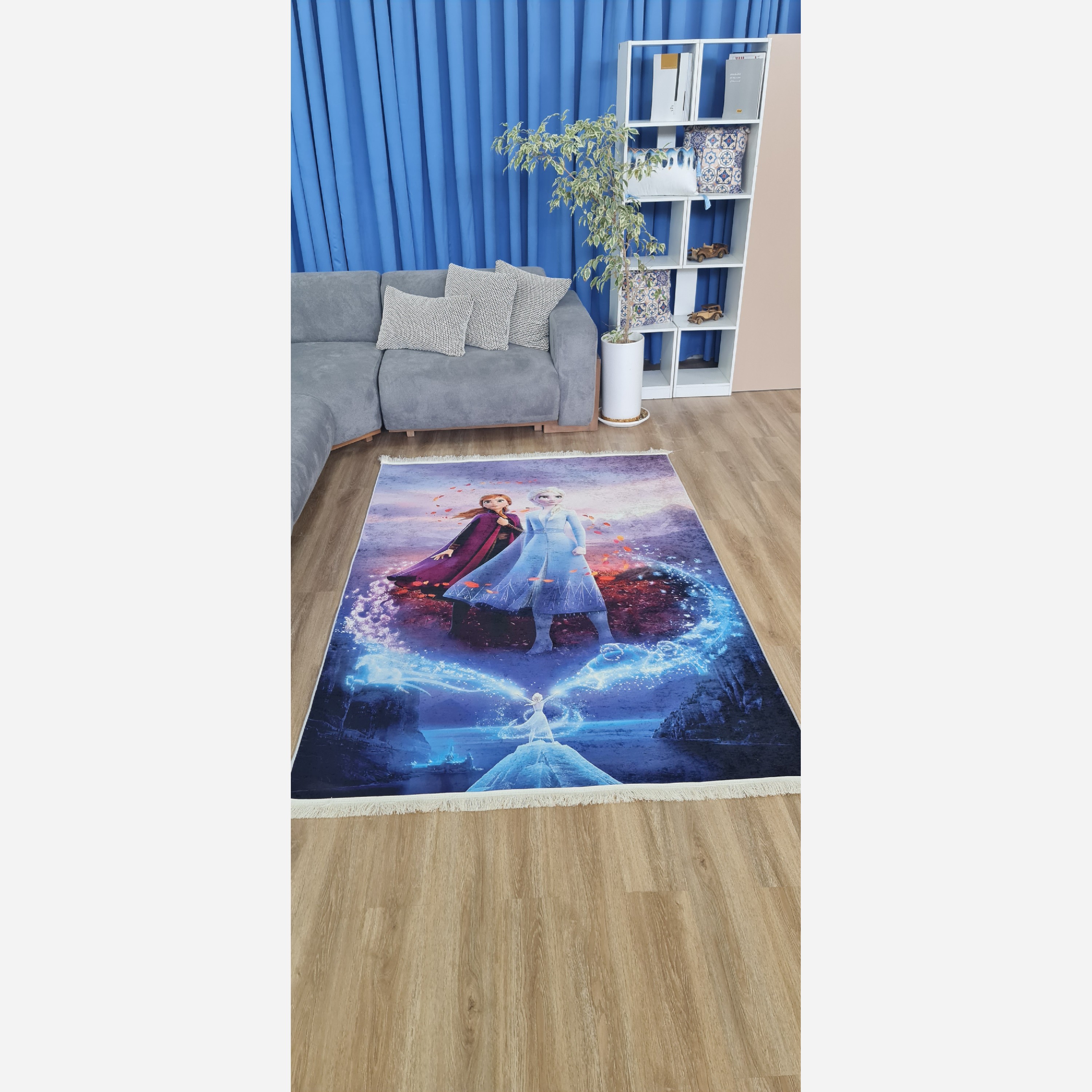 فرشینه کودک جنس مخمل هازان طرح دخترانه استُپ دار( ضد سُر) (پس کرایه)