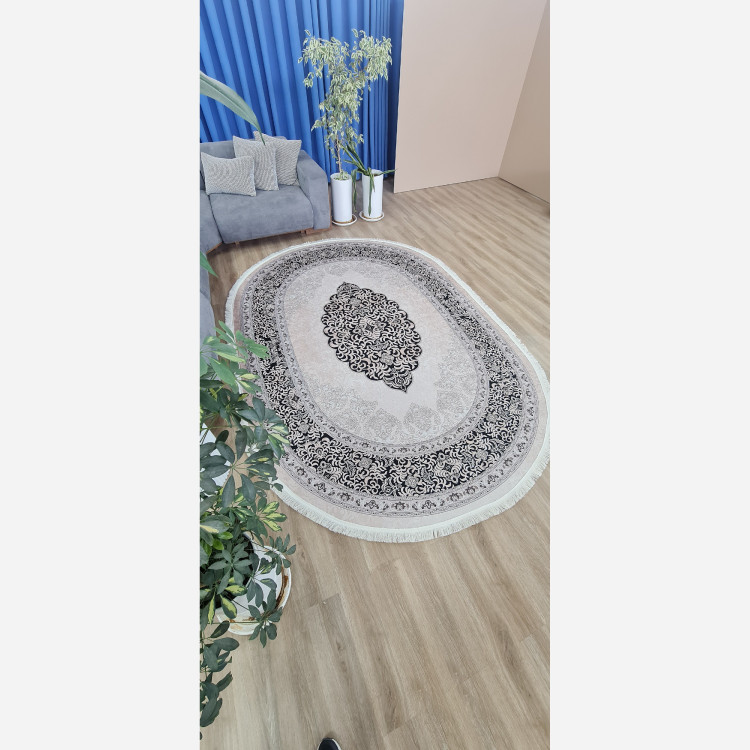 فرشینه بیضی مخمل استُپ دار (ابعاد سفارشی) b51 (پس کرایه)