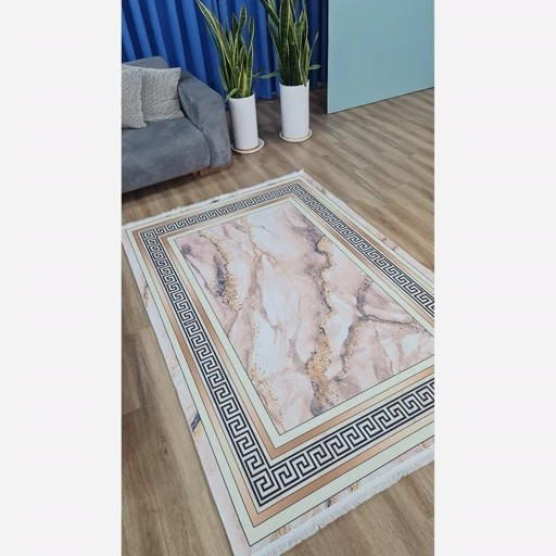فرشینه مخمل ماربل مدرن استُپ دار (ابعاد سفارشی) (پس کرایه)