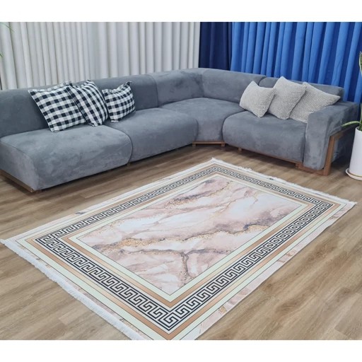فرشینه مخمل ماربل مدرن استُپ دار (ابعاد سفارشی) (پس کرایه)
