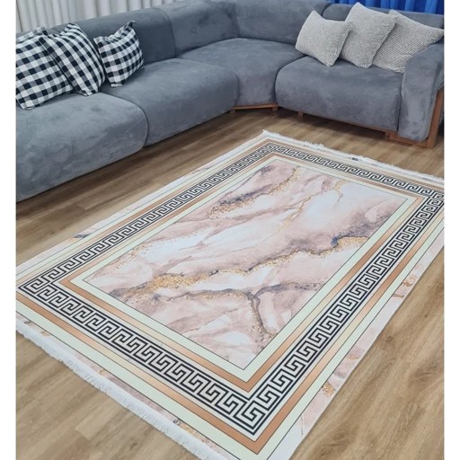 فرشینه مخمل ماربل مدرن استُپ دار (ابعاد سفارشی) (پس کرایه)