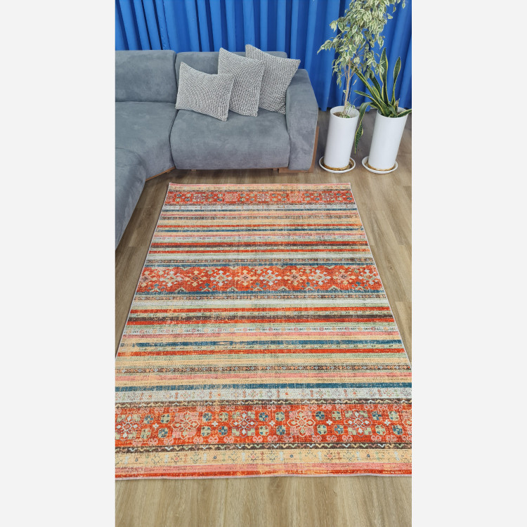 فرش مخمل طرح سنتی مراکشی استُپ دار (ابعاد سفارشی) (پس کرایه)