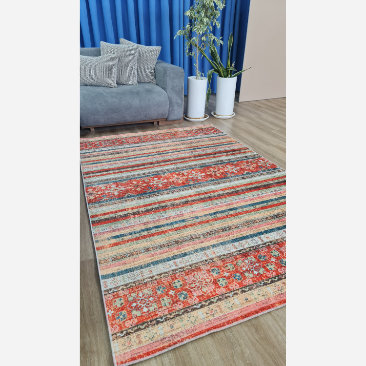 فرش مخمل طرح سنتی مراکشی استُپ دار (ابعاد سفارشی) (پس کرایه)