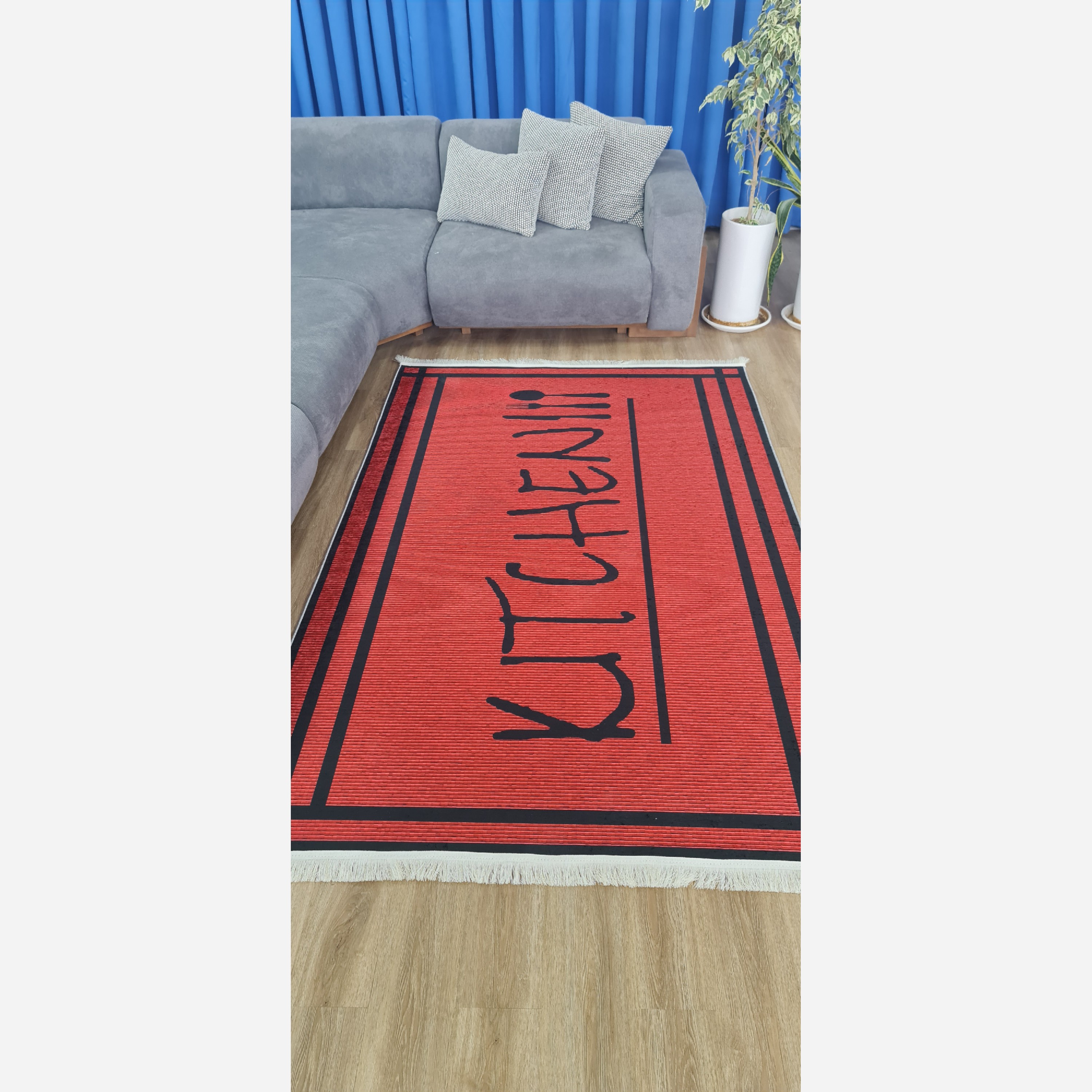 فرش اشپزخانه مخمل هازان تُرک استُپ دار ابعاد دلخواه 057 (پس کرایه)