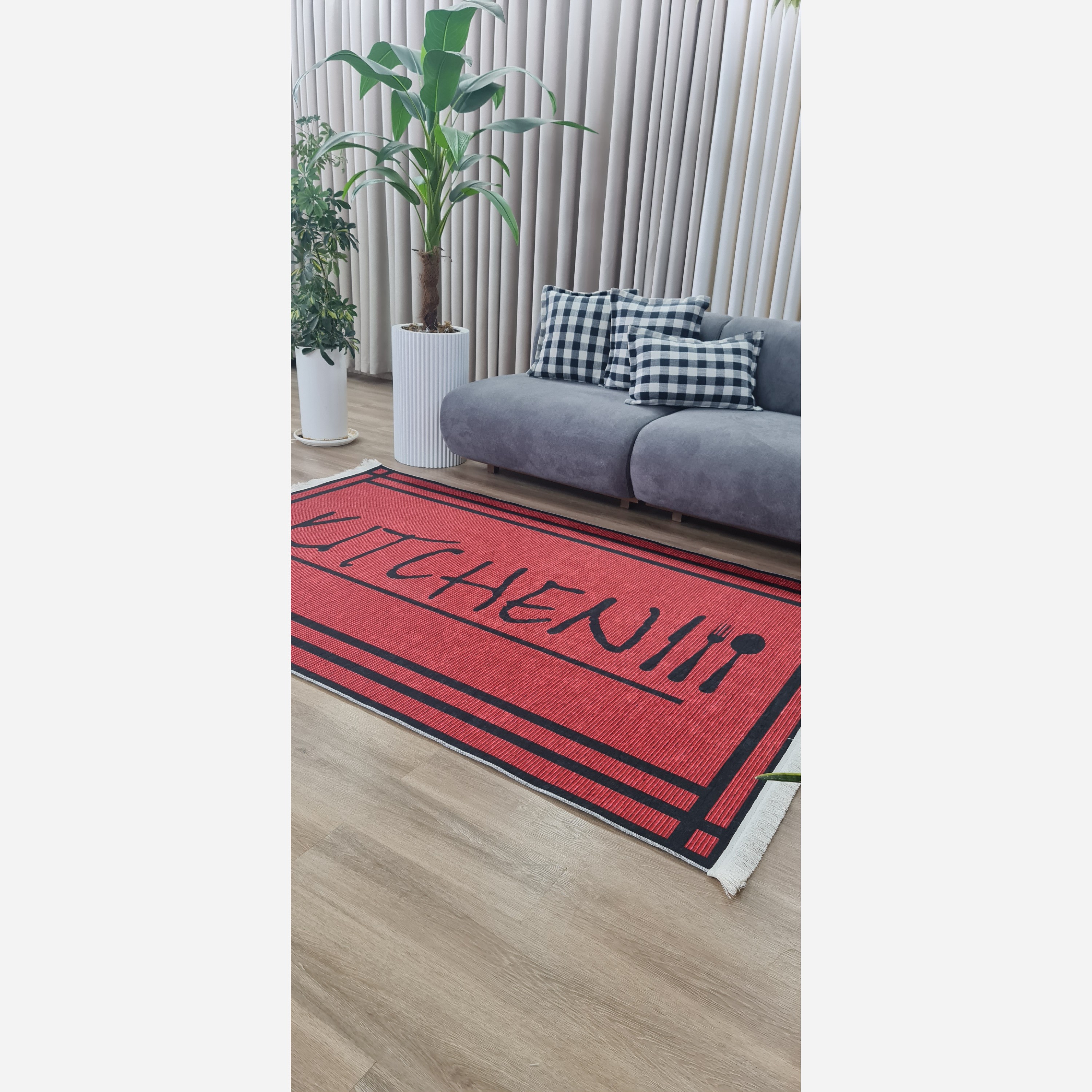 فرش اشپزخانه مخمل هازان تُرک استُپ دار ابعاد دلخواه 057 (پس کرایه)