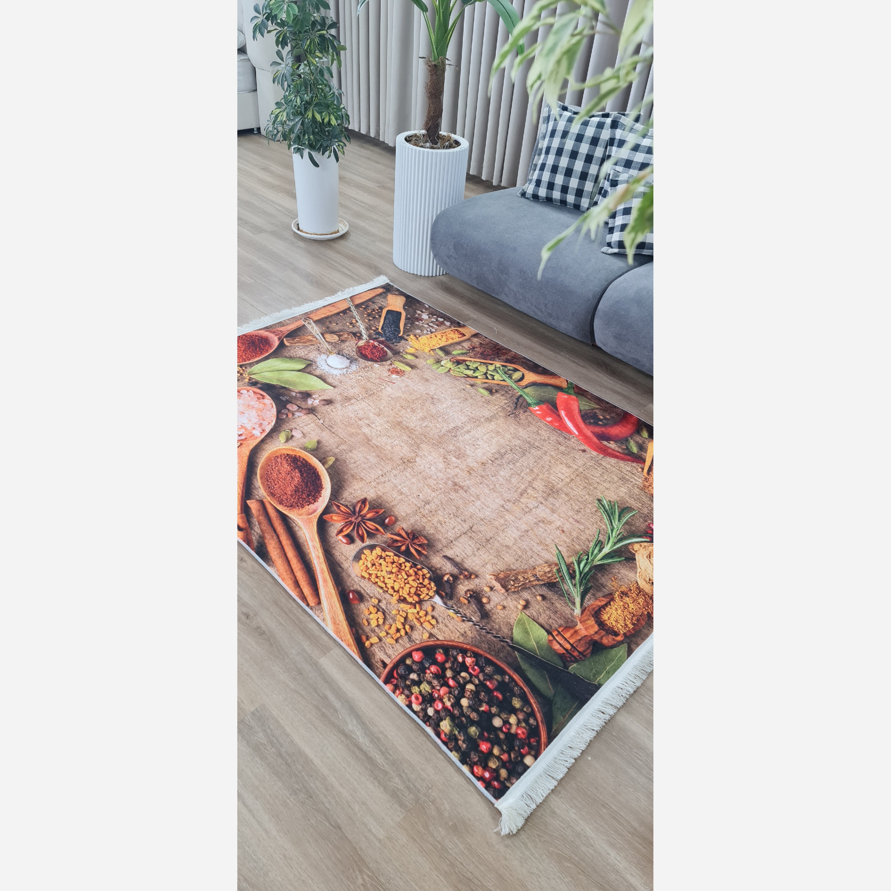 فرشینه اشپزخانه مخمل هازان تُرک استُپ دار ضدلغزش درابعاد دلخواه k151 (پس کرایه)