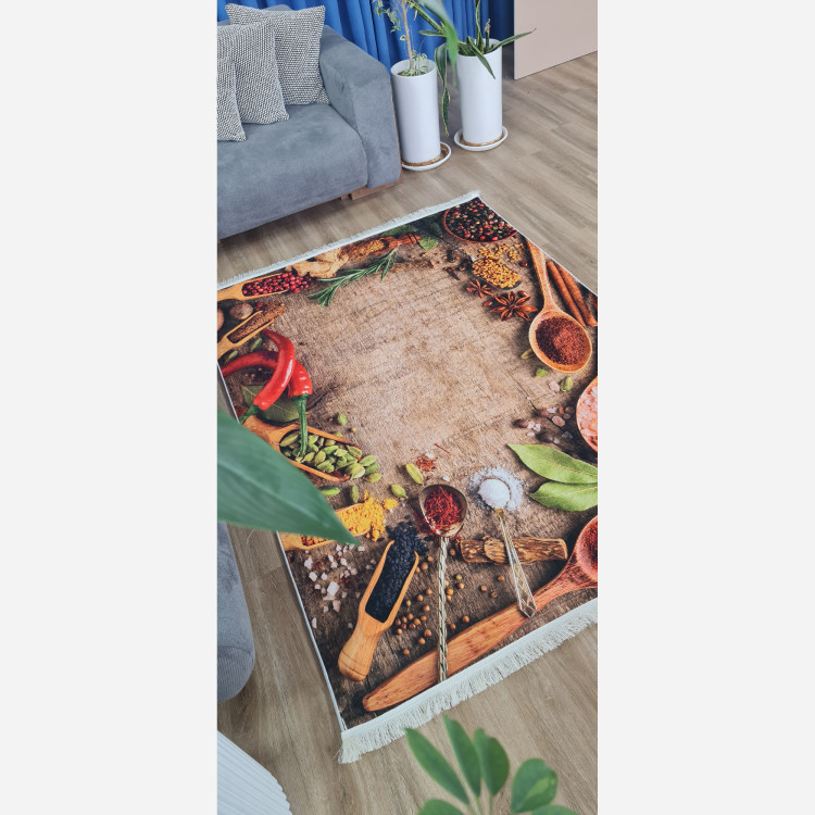 فرشینه اشپزخانه مخمل هازان تُرک استُپ دار ضدلغزش درابعاد دلخواه k151 (پس کرایه)