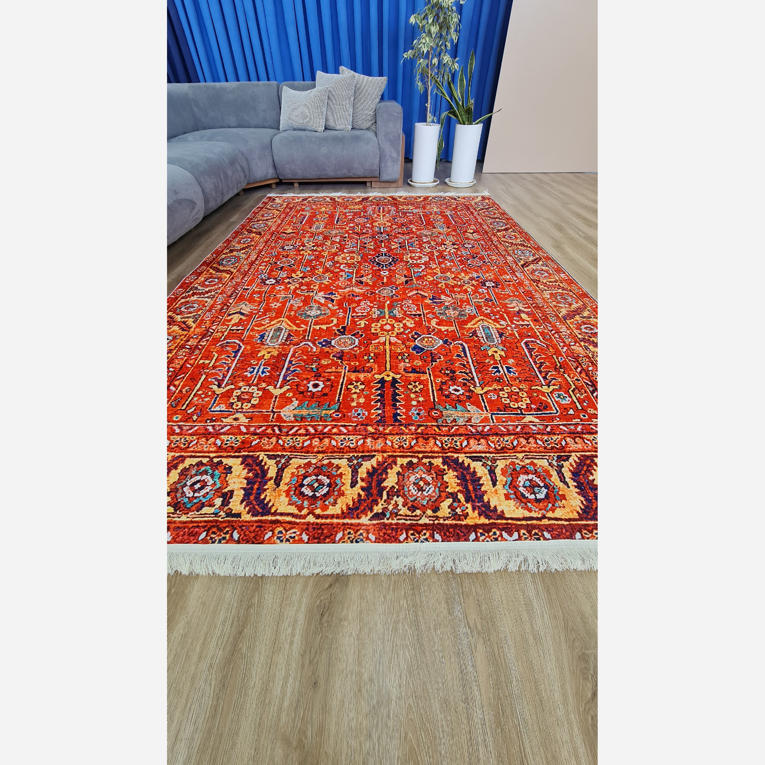 فرش سنتی لاکی جنس مخمل استُپ دار ( ضد سُر ) (پس کرایه)