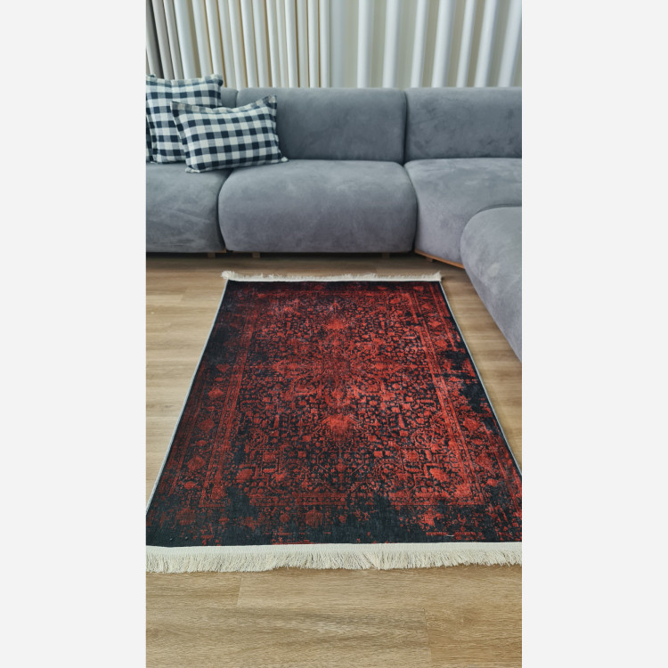فرشینه لاکی تیره جنس رویه مخمل استُپ دار U117(پس کرایه)