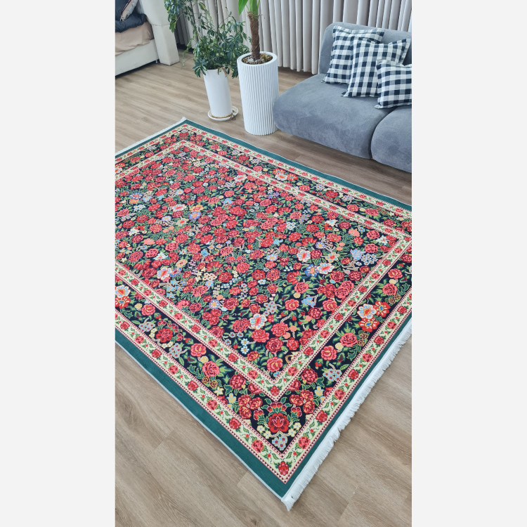 فرش مخمل طرح ابریشمی u120 (ضد سُر) ابعاد دلخواه (پس کرایه)