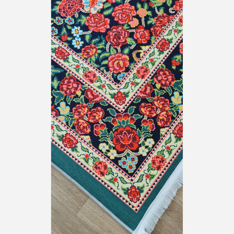 فرش مخمل طرح ابریشمی u120 (ضد سُر) ابعاد دلخواه (پس کرایه)