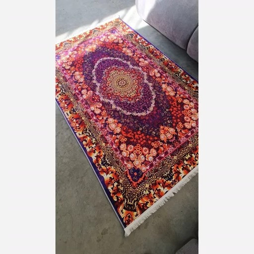 فرشینه مخمل سنتی طرح ابریشمی استُپ دار (اصلا سُر نمیخوره) a057 (پس کرایه)