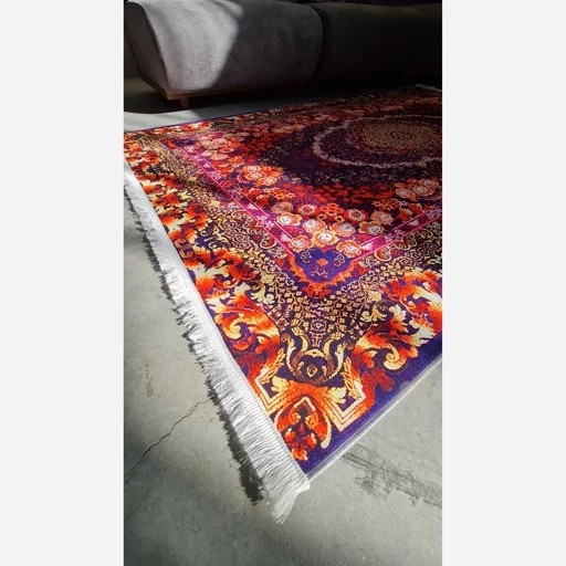 فرشینه مخمل سنتی طرح ابریشمی استُپ دار (اصلا سُر نمیخوره) a057 (پس کرایه)