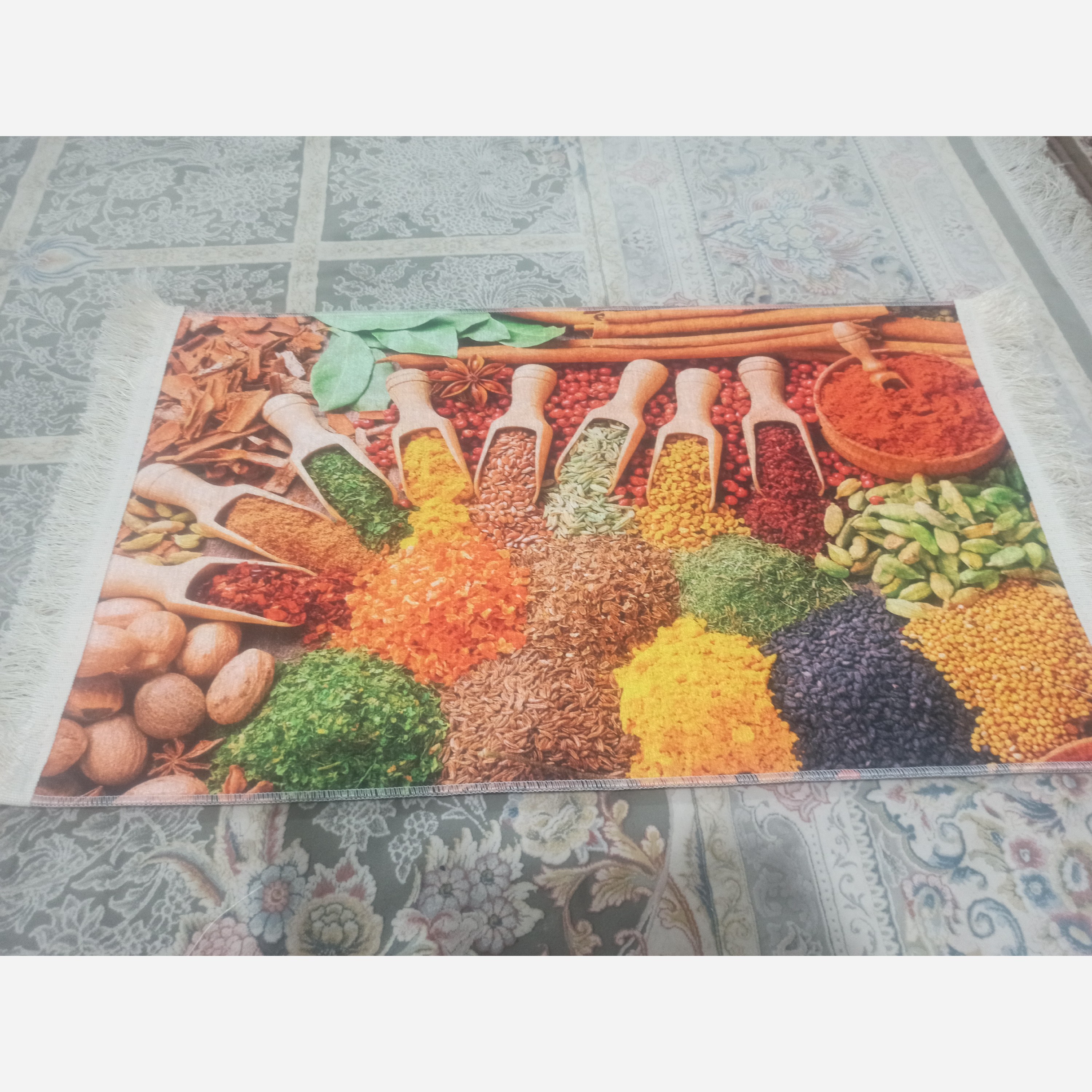 فرشینه اشپزخانه تُرک مخمل استُپ دار (اصلا لیز نمیخوره) k104 (پس کرایه)