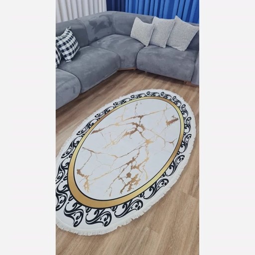 فرش طلایی سفید مخمل تُرک هازان، رفیق جدید خونت که قراره دلتو ببره (پس کرایه)