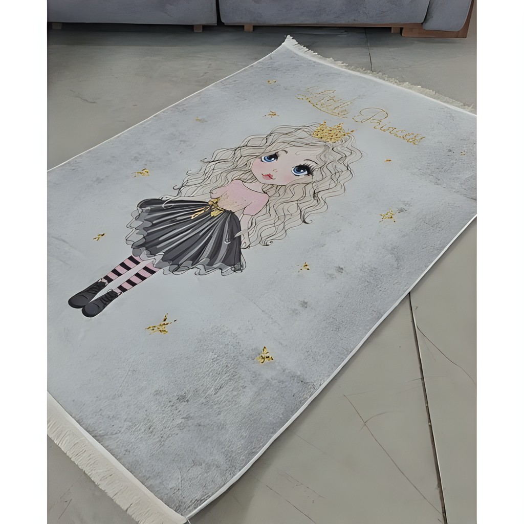 فرشینه دخترانه مخمل هازان تُرک استُپ دار (رنگ بندی) C127 (پس کرایه)