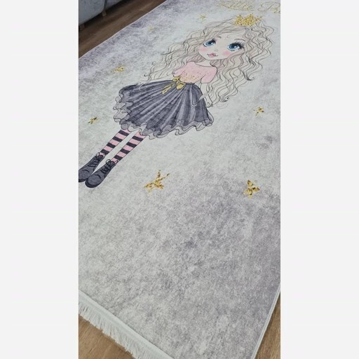 فرشینه دخترانه مخمل هازان تُرک استُپ دار (رنگ بندی) C127 (پس کرایه)