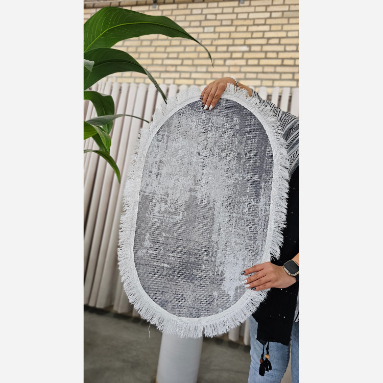 فرشینه پادری بیضی مخمل استُپ دار (اصلا لیز نمیخورن) (پس کرایه)