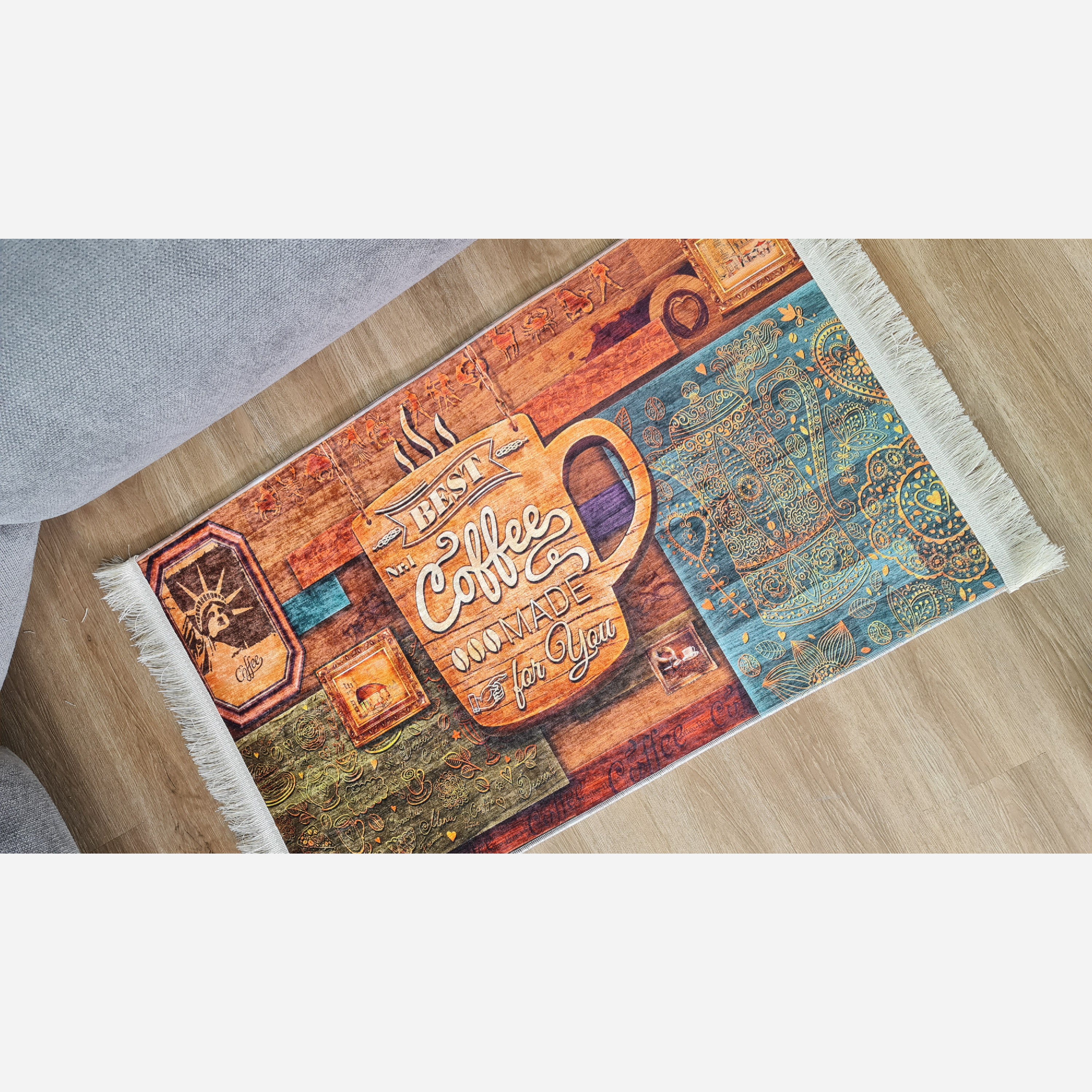 فرشینه آشپزخونه مخمل استُپ دار (اصلا سُر نمیخوره) ابعاد دلخواه 011 (پس کرایه)