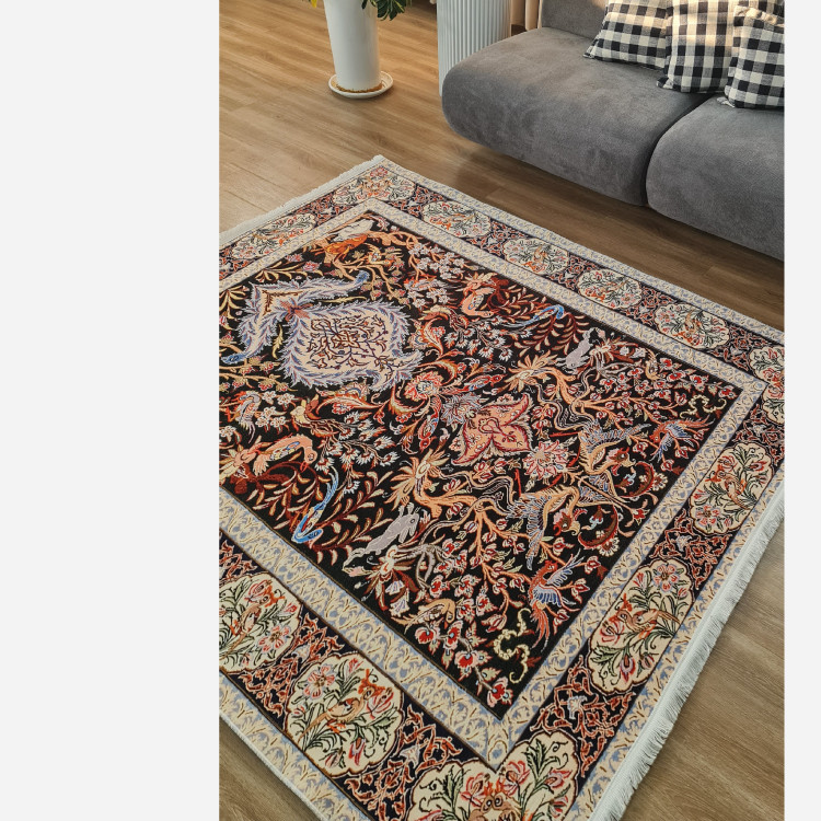 فرشینه مخملی مدرن طرح ابریشم استُپ دار (اصلا لیز نمیخوره) a035 (پس کرایه)