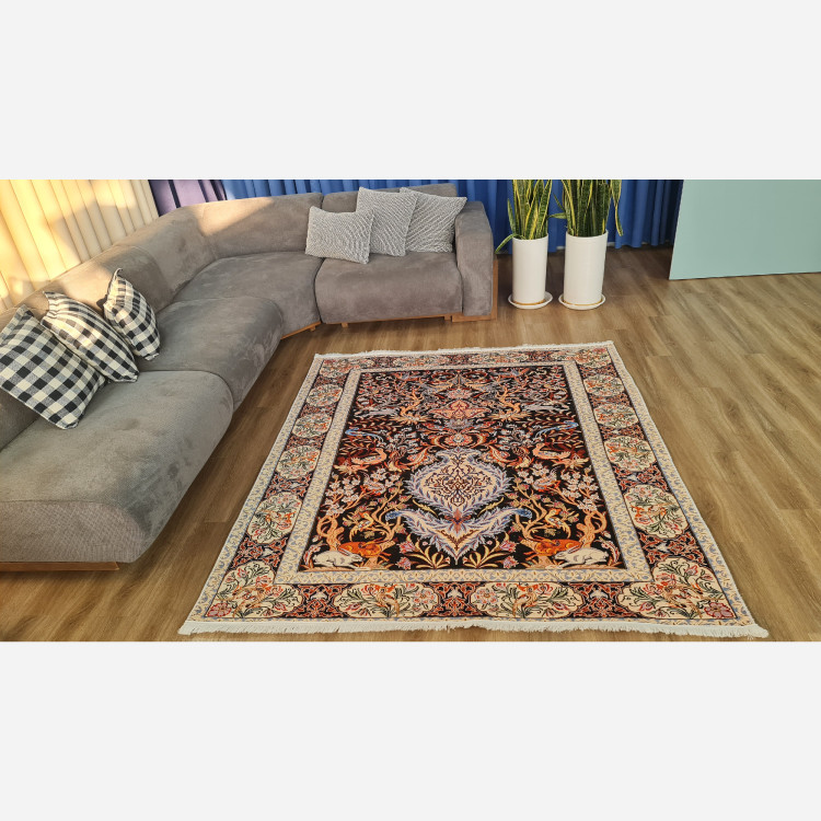 فرشینه مخملی مدرن طرح ابریشم استُپ دار (اصلا لیز نمیخوره) a035 (پس کرایه)