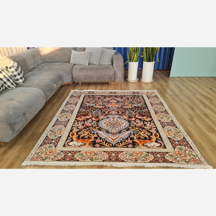 فرشینه مخملی مدرن طرح ابریشم استُپ دار (اصلا لیز نمیخوره) a035 (پس کرایه)
