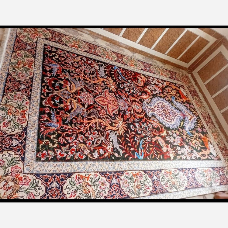 فرشینه مخملی مدرن طرح ابریشم استُپ دار (اصلا لیز نمیخوره) a035 (پس کرایه)