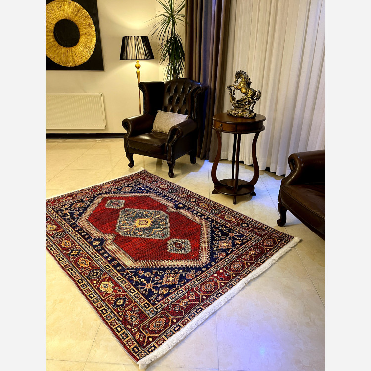 فرشینه مخمل مدرن طرح ابریشم استُپ دار (اصلا لیز نمیخوره) a173 (پس کرایه)