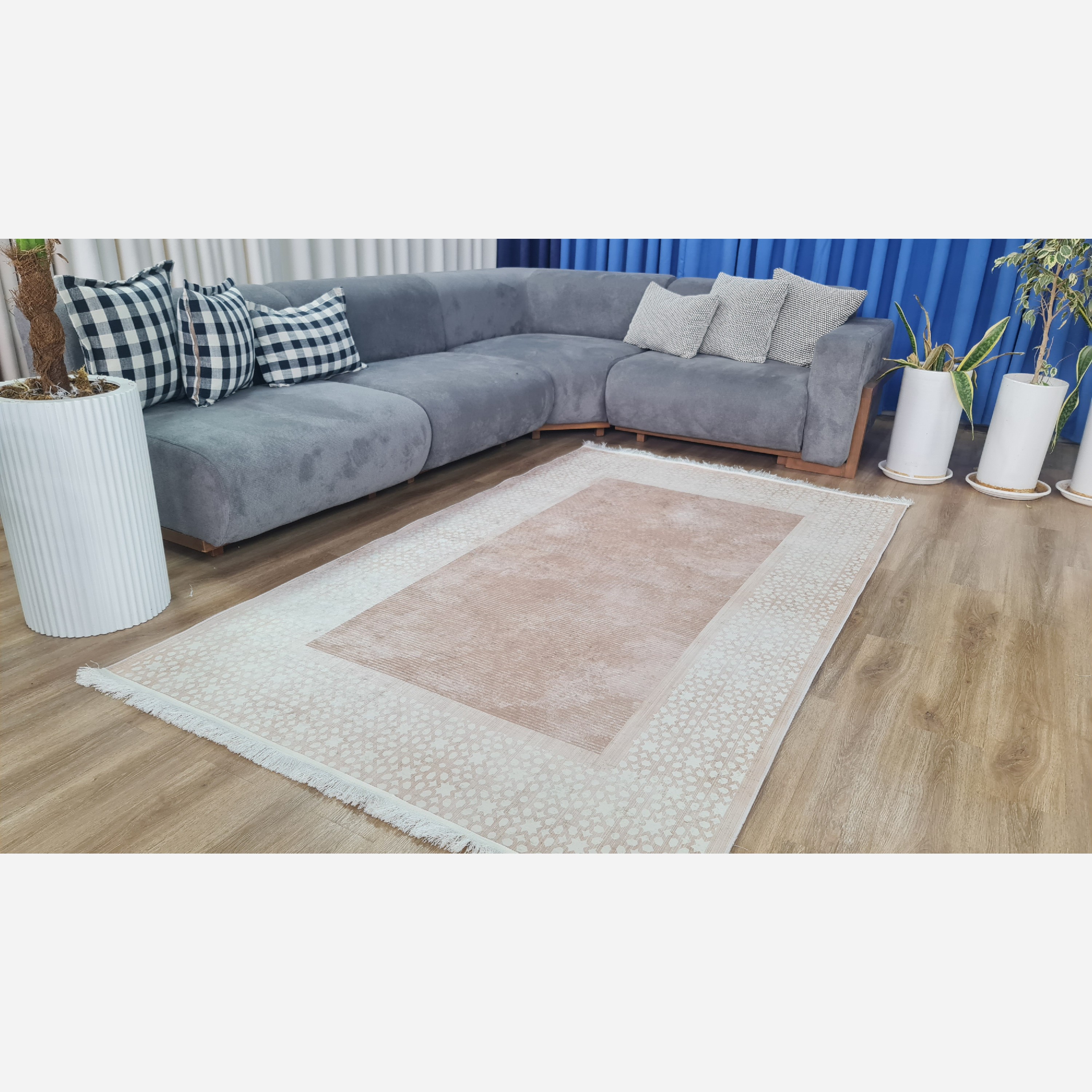 فرش مدرن استُپ دار (اصلا لیز نمیخوره) رویه مخمل هازان ترک (پس کرایه)