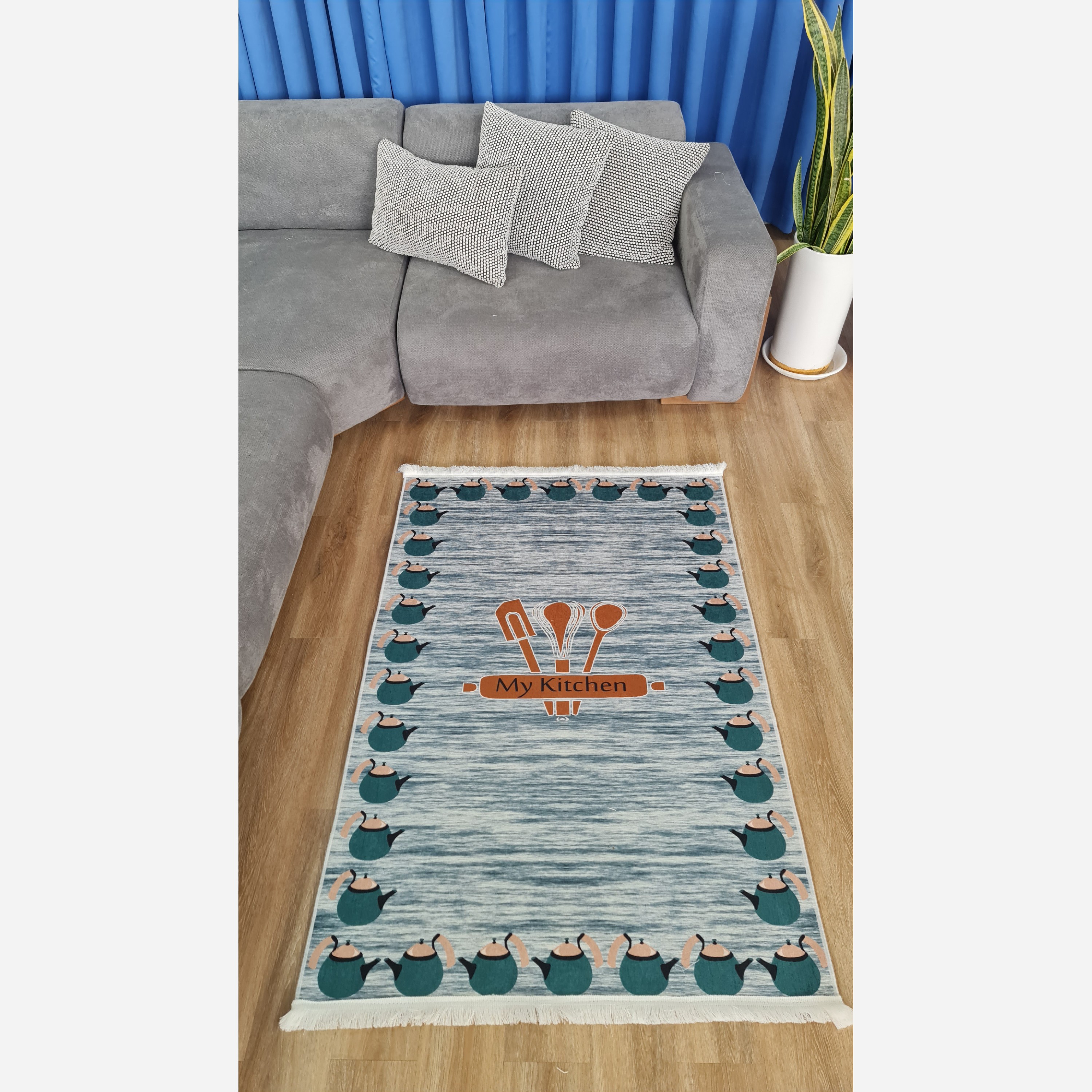 فرش اشپزخانه رویه مخمل زیره استُپ دار (اصلا سُر نمیخوره) k109(پس کرایه)