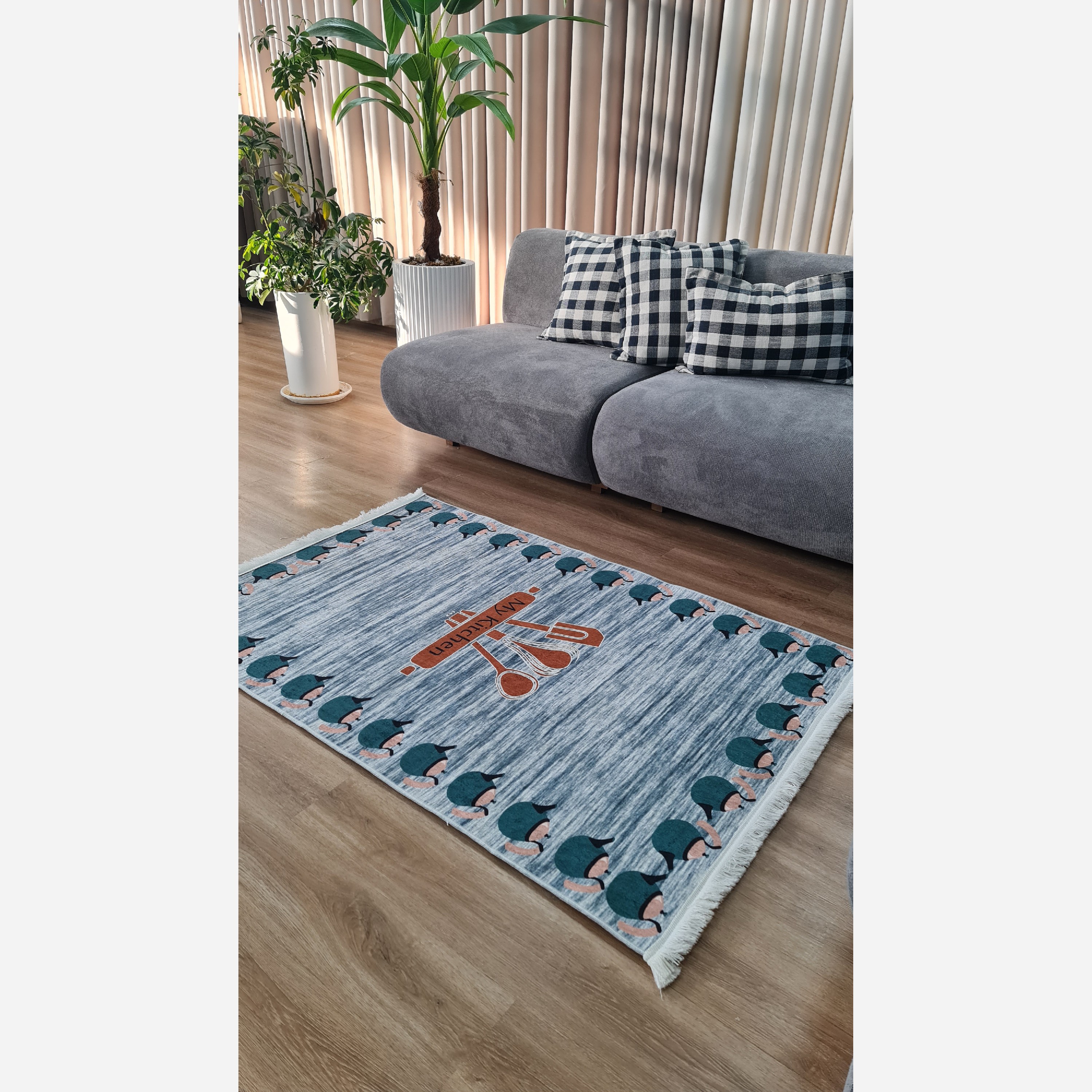 فرش اشپزخانه رویه مخمل زیره استُپ دار (اصلا سُر نمیخوره) k109(پس کرایه)
