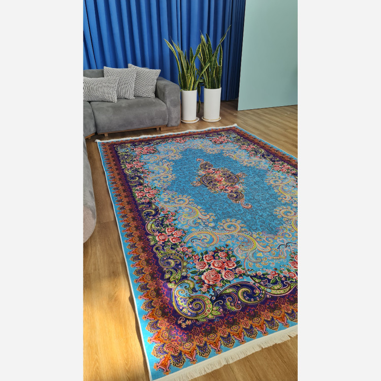 فرش مخمل مدرن طرح ابریشم استُپ دار (اصلا لیز نمیخوره) a084 (پس کرایه)