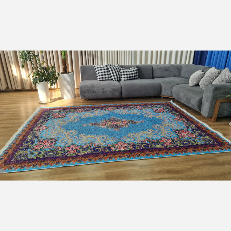 فرش مخمل مدرن طرح ابریشم استُپ دار (اصلا لیز نمیخوره) a084 (پس کرایه)