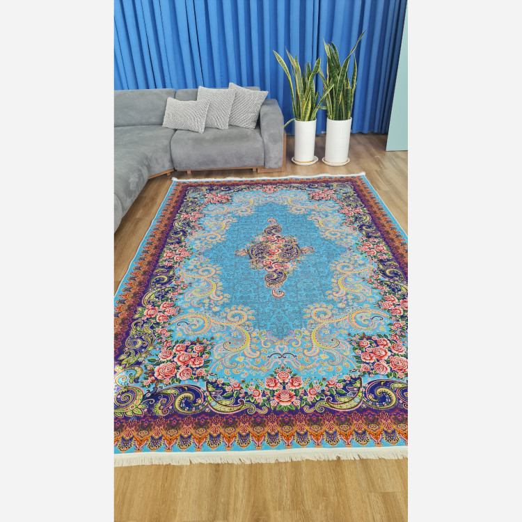 فرش مخمل مدرن طرح ابریشم استُپ دار (اصلا لیز نمیخوره) a084 (پس کرایه)
