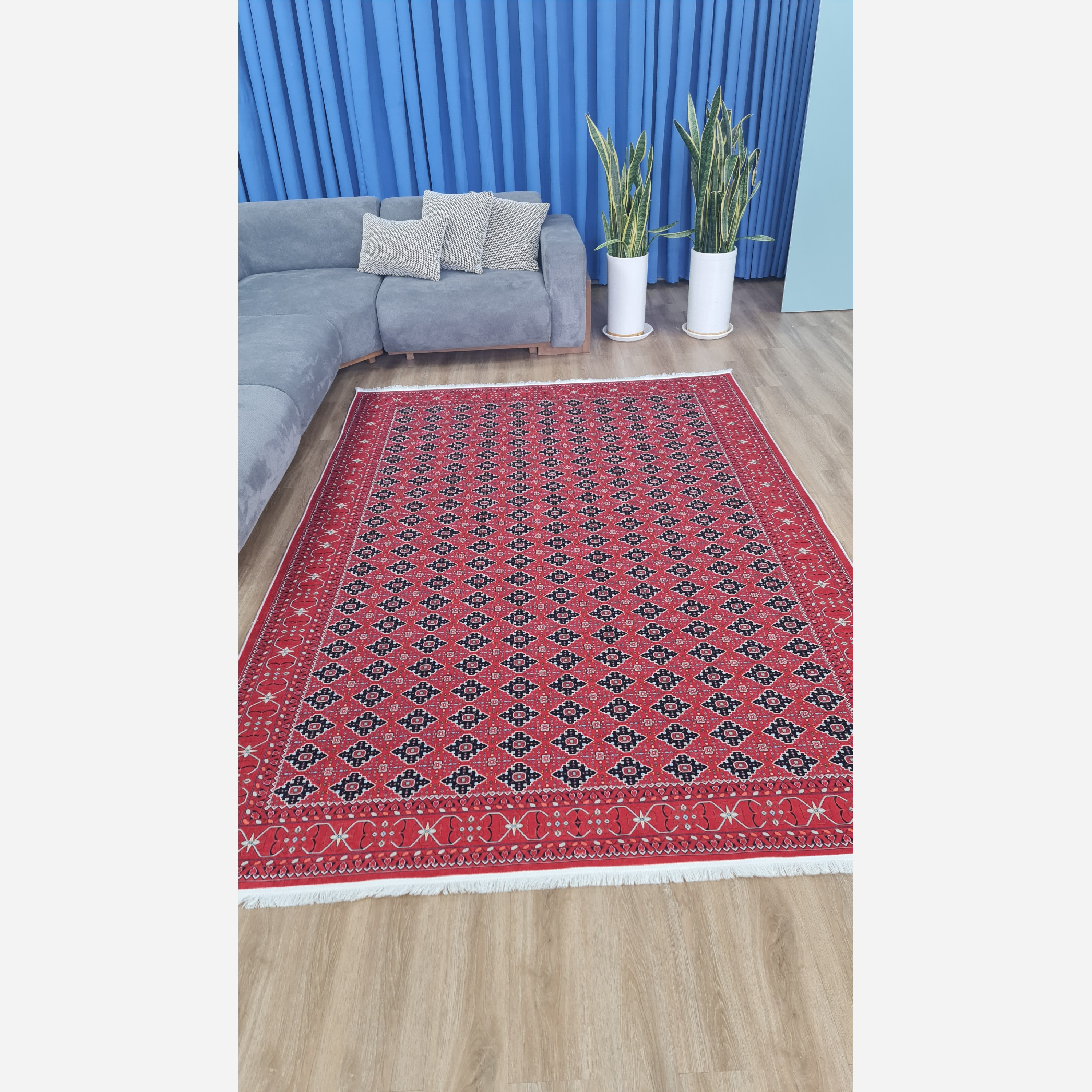 فرش مخمل طرح لاکی استُپ دار (اصلا لیز نمیخوره) a122 (پس کرایه)