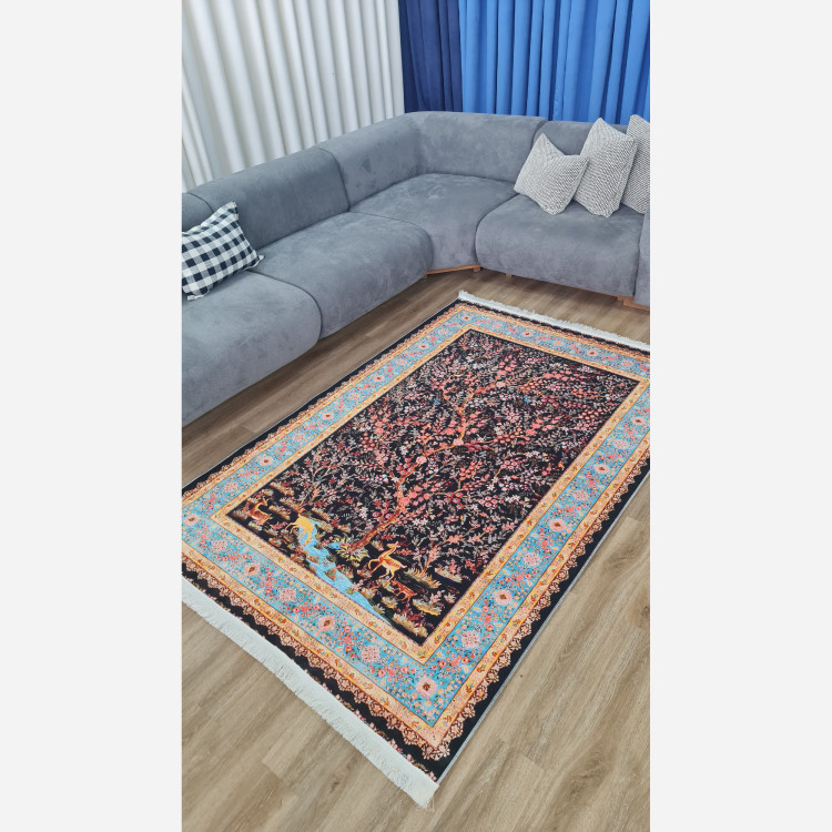فرشینه مدرن مخمل استُپ دار (اصلا لیز نمیخوره) - (پس کرایه)