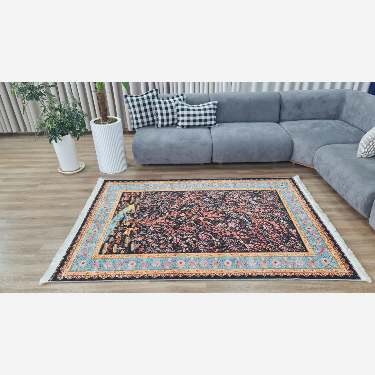 فرشینه مدرن مخمل استُپ دار (اصلا لیز نمیخوره) - (پس کرایه)