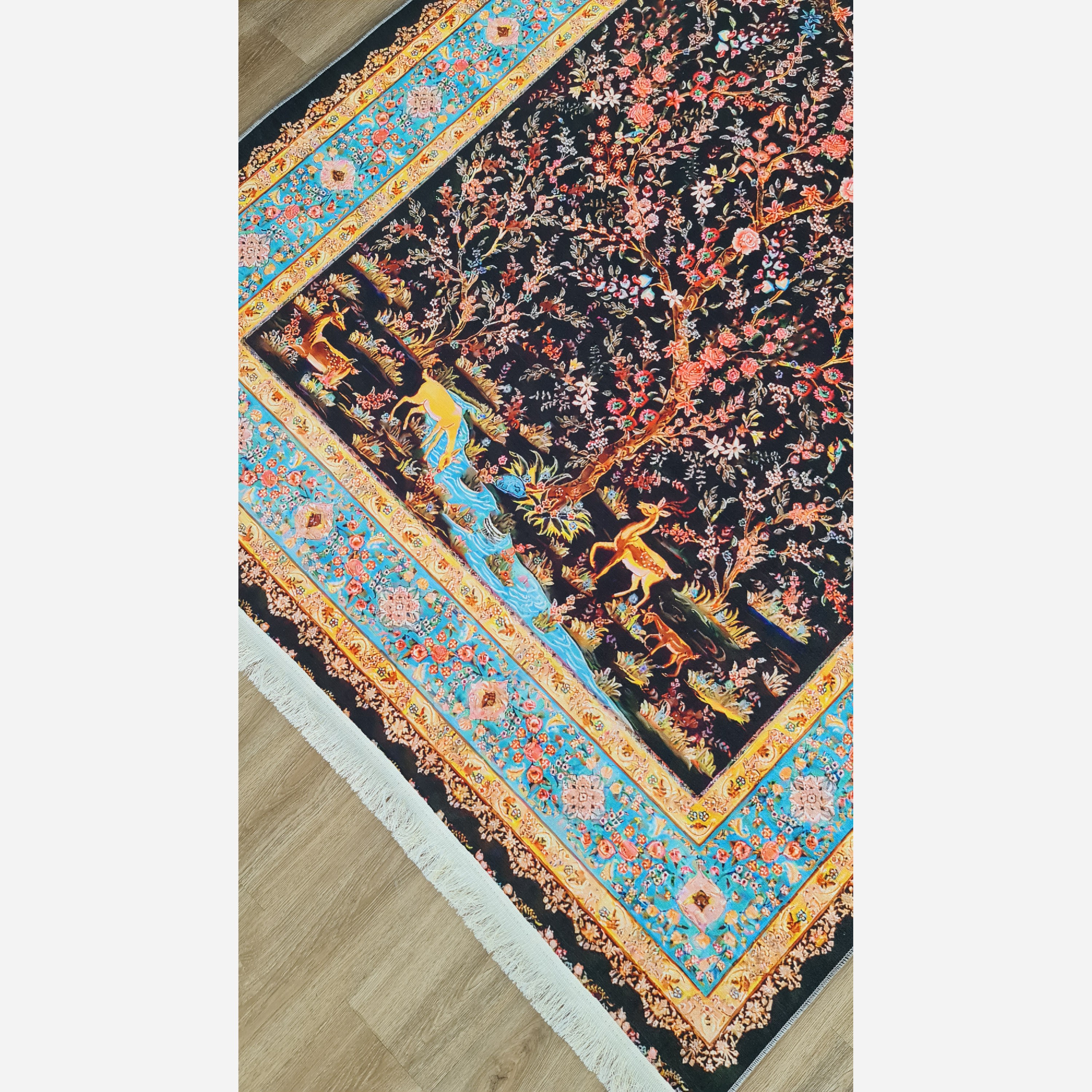 فرشینه مدرن مخمل استُپ دار (اصلا لیز نمیخوره) - (پس کرایه)