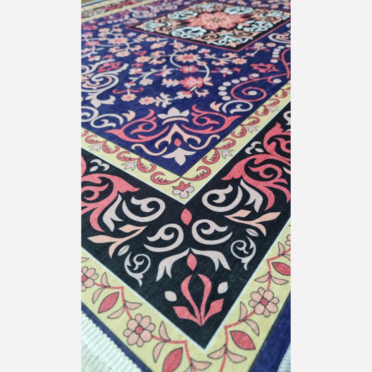 فرش مخملی مدرن طرح ابریشمی استُپ دار (اصلا لیز نمیخوره) a137 (پس کرایه)