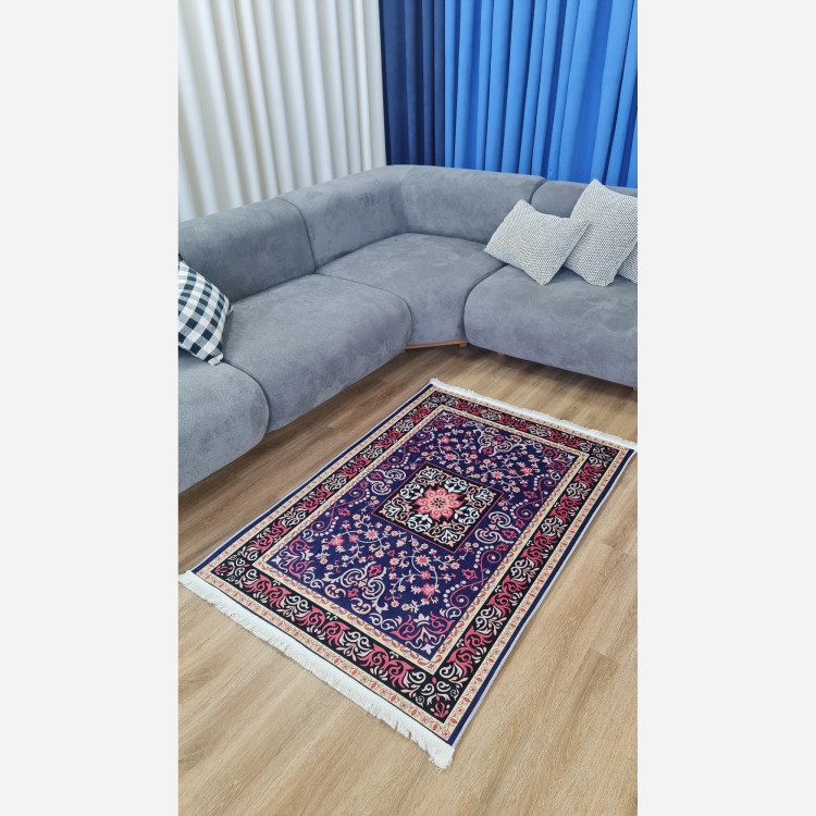 فرش مخملی مدرن طرح ابریشمی استُپ دار (اصلا لیز نمیخوره) a137 (پس کرایه)